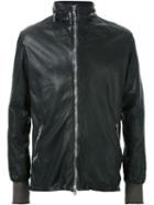 Giorgio Brato Zip Detail Leather Jacket, Men's, Size: 48, Green, Leather