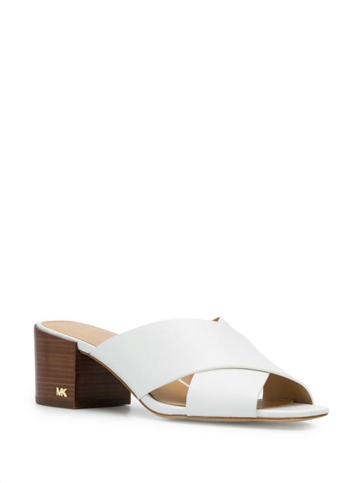 Michael Michael Kors Crossover Strap Mules - White