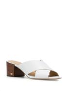 Michael Michael Kors Crossover Strap Mules - White