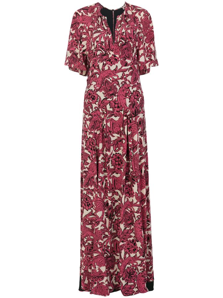 Burberry Beasts Print Longline Dress - Pink & Purple