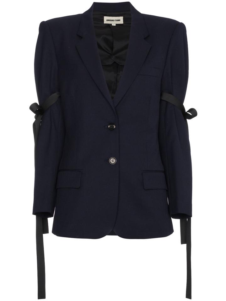 Shushu/tong Blue Bow Blazer