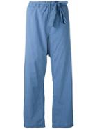 Hache - Loose-fit Trousers - Women - Cotton - 44, Blue, Cotton