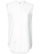Thom Browne Sleeveless Blouse, Women's, Size: 38, White, Cotton