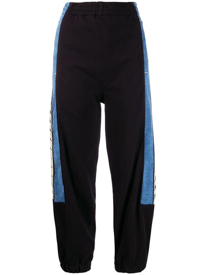 Kappa Contrast Panel Track Pants - Black
