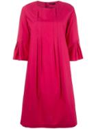 Odeeh Pleated Detail Dress, Women's, Size: 36, Pink/purple, Cotton