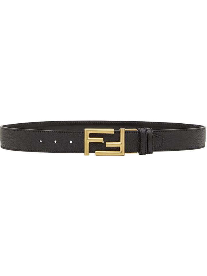 Fendi Logo Buckle Belt - Black