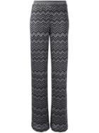 Missoni Zig-zag Print Trousers, Women's, Size: 46, Black, Silk/viscose/wool