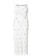 Jason Wu Beaded Cowl Neck Dress - White