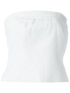 Jean Louis Scherrer Vintage Strapless Jacquard Top, Women's, Size: 42, White