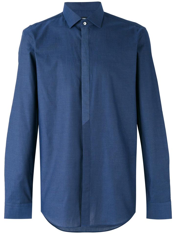 Boss Hugo Boss - Longsleeve Button-up Shirt - Men - Cotton - 41, Blue, Cotton