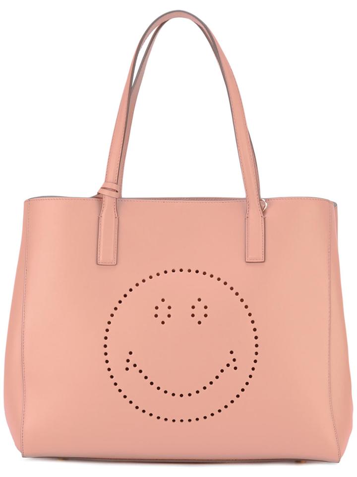 Anya Hindmarch Ebury Smiley Tote - Pink & Purple