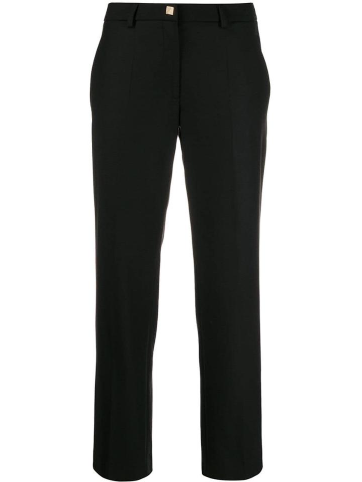 Versace Collection Straight Plain Trousers - Black
