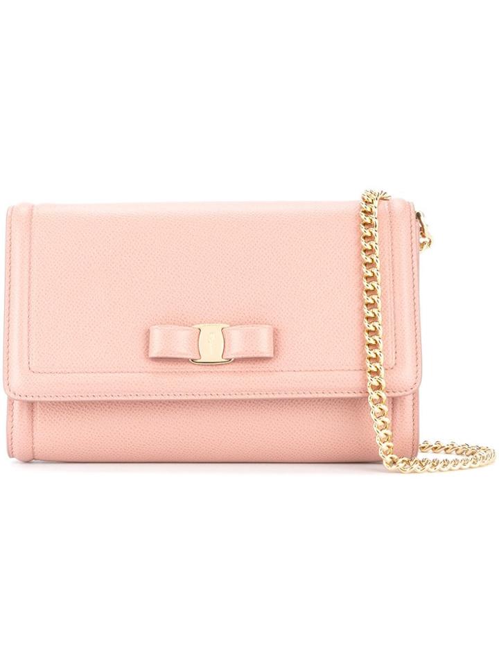 Salvatore Ferragamo Square Crossbody Bag - Pink & Purple