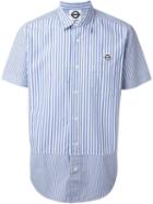 Roundel London Striped Panel Shirt, Men's, Size: S, Blue, Cotton