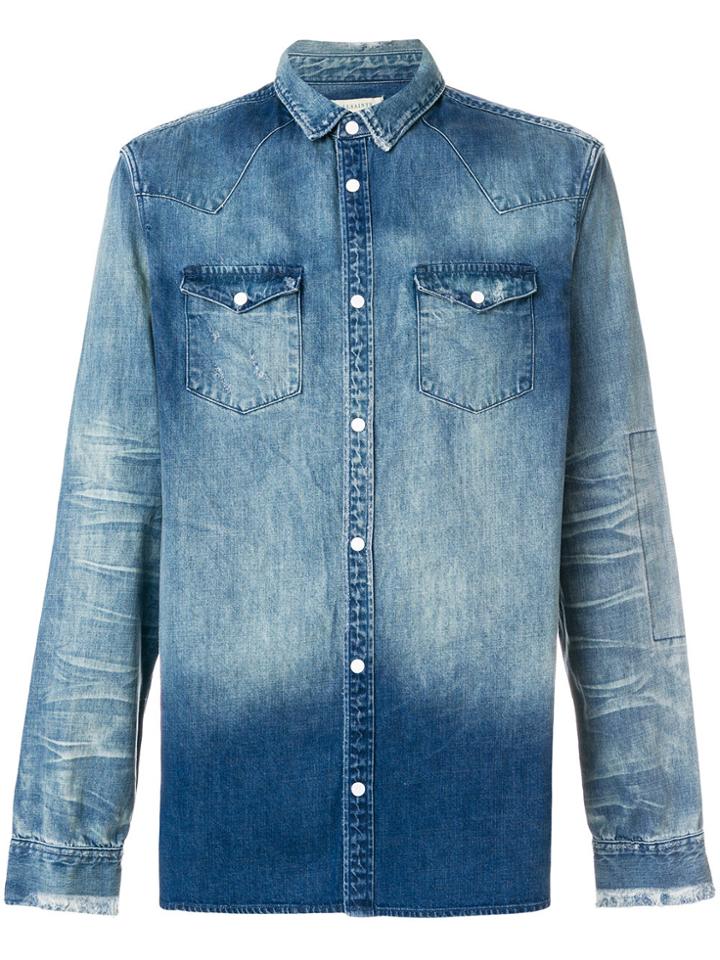 All Saints Gradient Denim Shirt - Blue