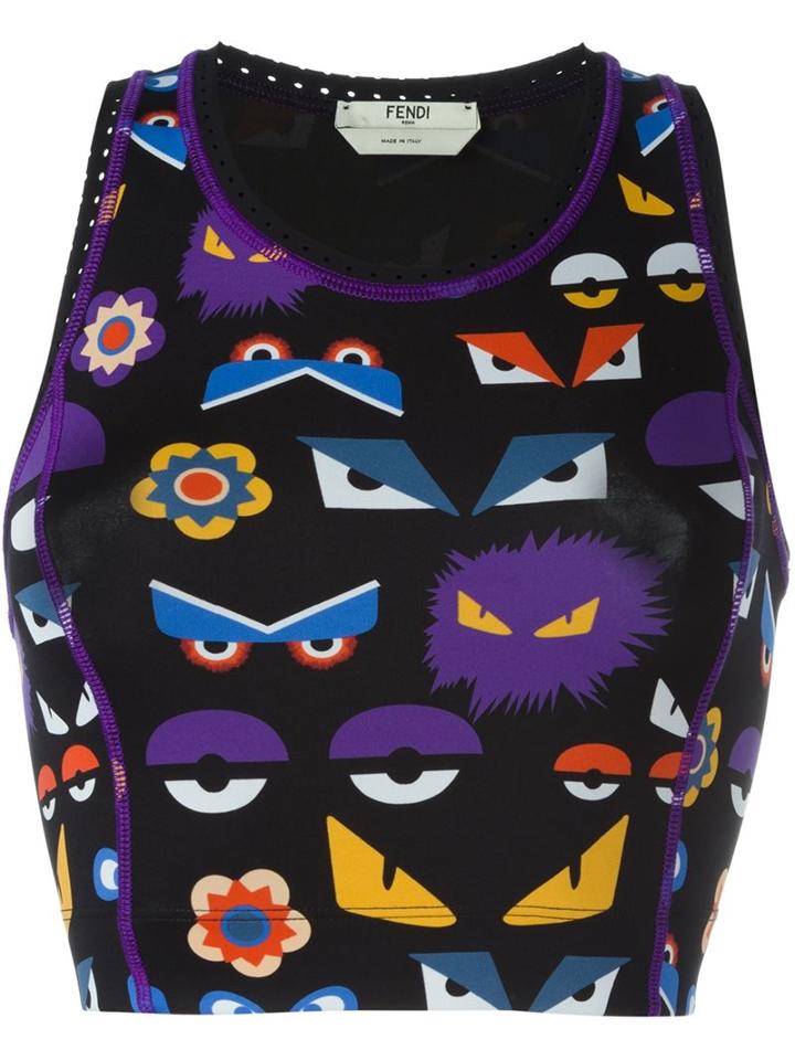 Fendi Bag Bugs Printed Vest Top