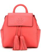 Tory Burch Tassel Detail Backpack, Red, Leather
