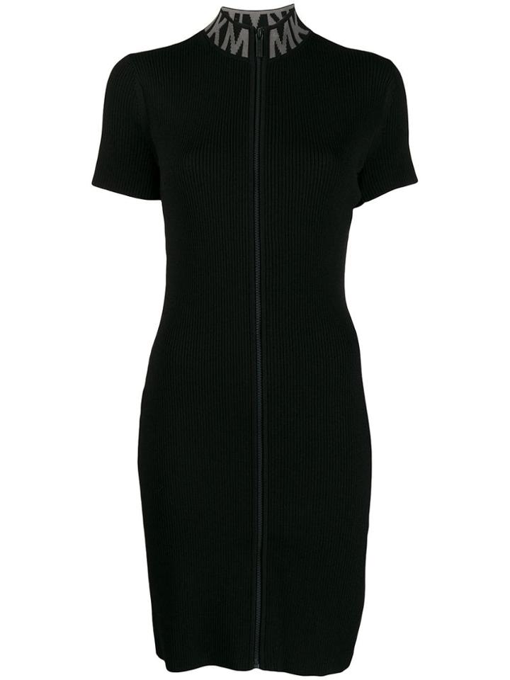 Michael Michael Kors Zipped Knitted Dress - Black