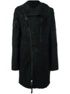 Barbara I Gongini Leather Coat, Men's, Size: 50, Black, Sheep Skin/shearling/cotton
