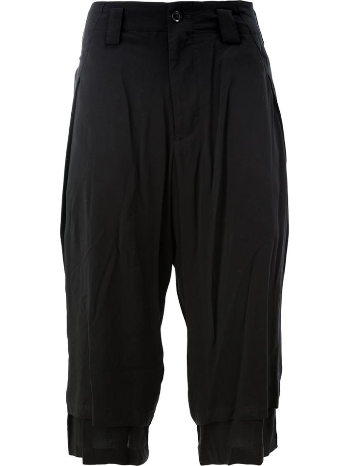Yohji Yamamoto Casual Cropped Culottes - Black