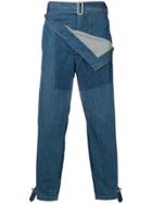 Jw Anderson Belted Denim Trousers - Blue