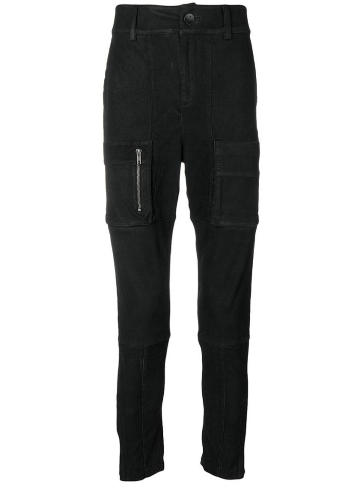 Forcerepublik Skinny Cargo Trousers - Black