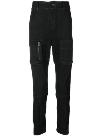 Forcerepublik Skinny Cargo Trousers - Black