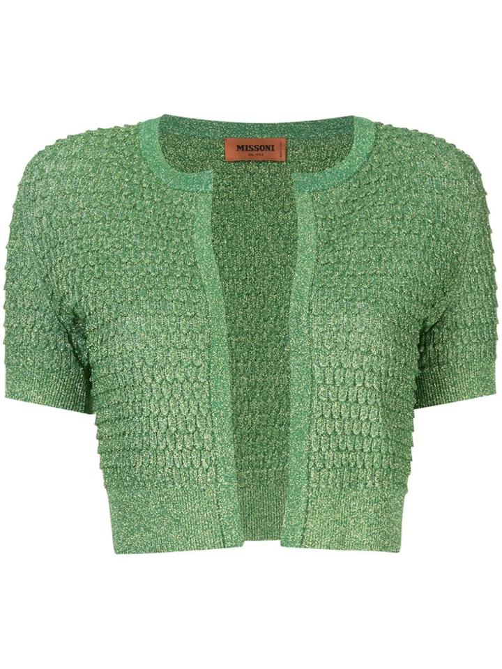 Missoni Small Cardigan In Lurex - Green