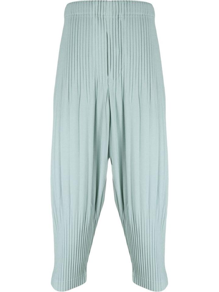 Homme Plissé Issey Miyake Pleated Drop-crotch Trousers - Blue