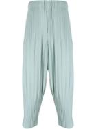 Homme Plissé Issey Miyake Pleated Drop-crotch Trousers - Blue