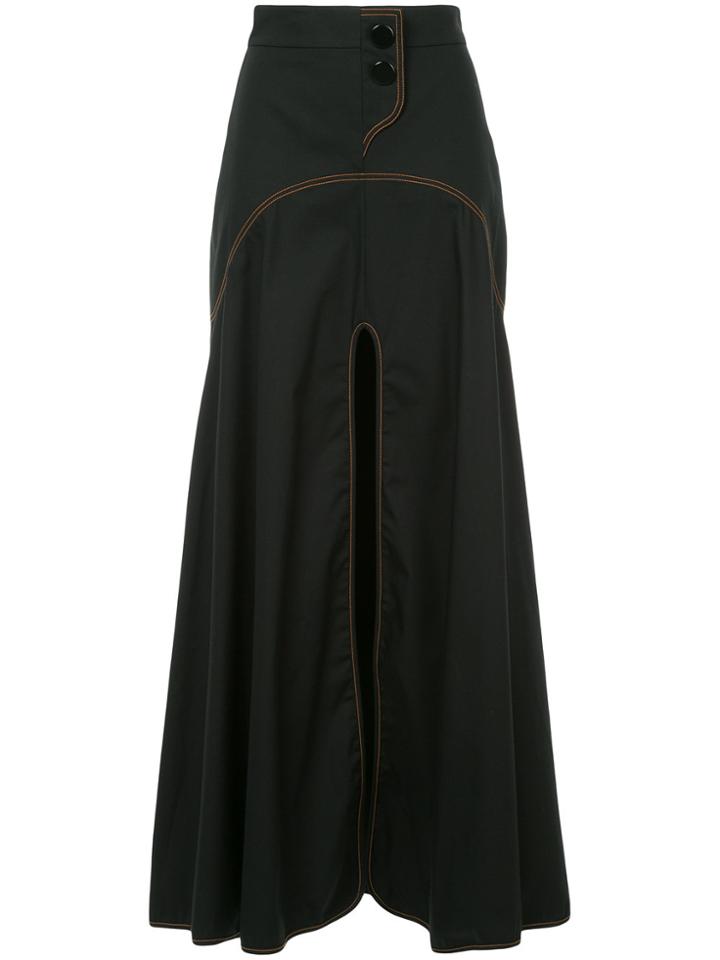 Ellery Galactica Curved Yoke Skirt - Black