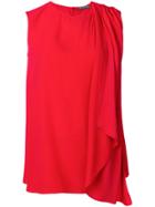 Alexander Mcqueen Draped Shift Top - Red