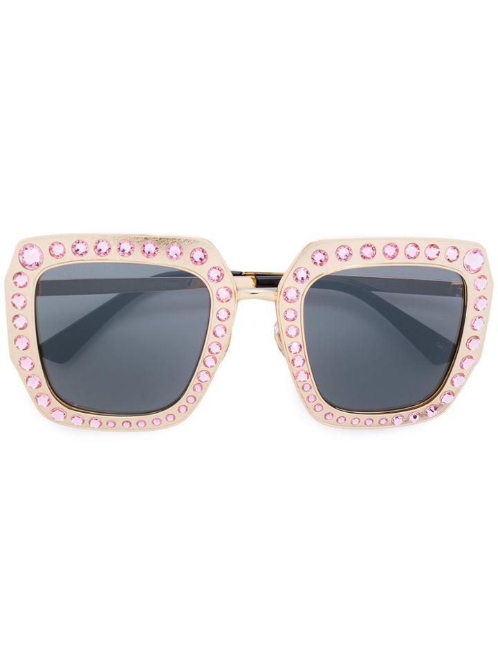 Gucci Eyewear Oversized Acetate Glitter Sunglasses - Unavailable