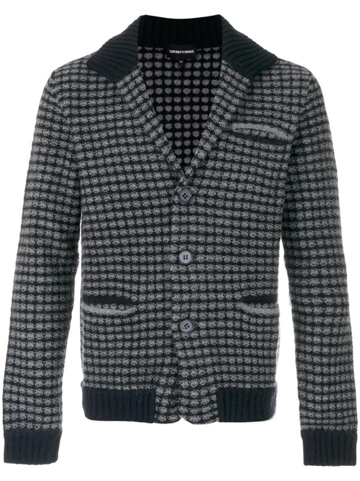 Emporio Armani Knitted Cardigan - Grey