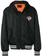 Alexander Wang Athletic Patch Hooded Bomber Jacket - Black