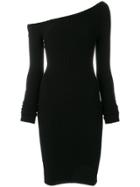 Helmut Lang One Shoulder Dress - Black