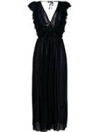 Fisico Ruffle-trimmed Long Dress - Black