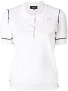 Rochas Contrast Detail Polo Top - White