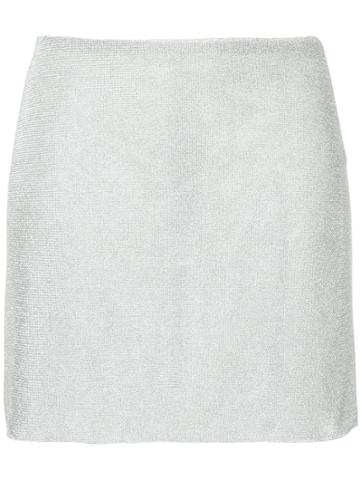 Kacey Devlin Contour Mini Skirt - Metallic