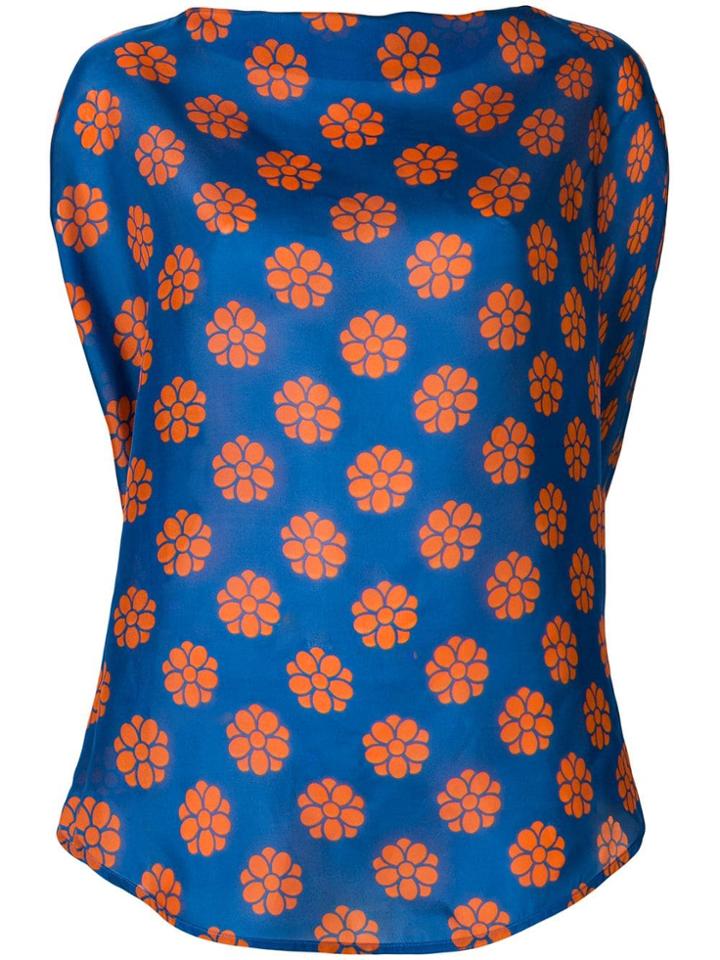Mm6 Maison Margiela Floral Print Blouse - Blue