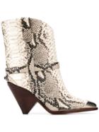 Isabel Marant Lamsy Western Ankle Boots - Neutrals