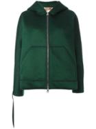 No21 Zip Up Hoodie, Women's, Size: 40, Green, Acrylic/polyester/cotton/viscose