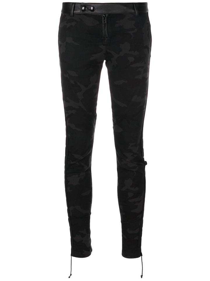 Faith Connexion Contrast Waist Camouflage Trousers - Brown