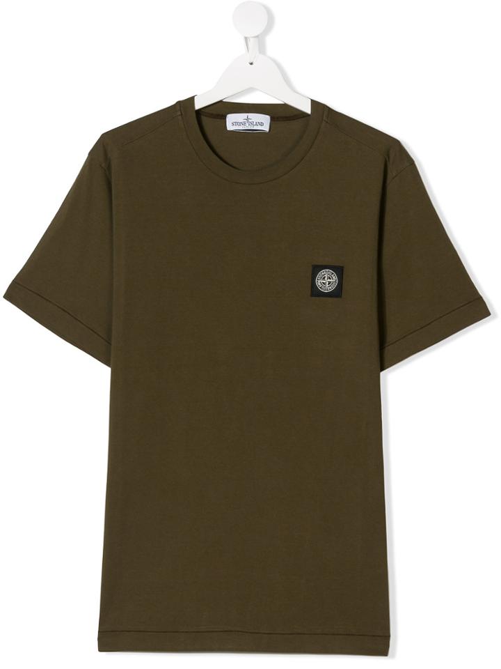 Stone Island Junior Teen Logo Patch T-shirt - Green