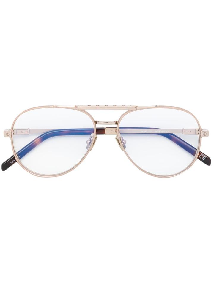 Hublot Eyewear Aviator Frame Glasses - Gold