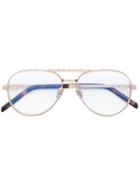 Hublot Eyewear Aviator Frame Glasses - Gold