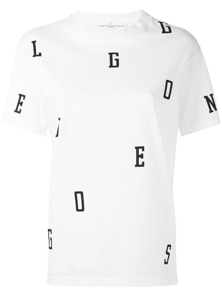 Golden Print T-shirt - Women - Cotton - M, White, Cotton, Golden Goose Deluxe Brand