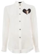 Undercover Photo Print Shirt, Women's, Size: 3, White, Silk