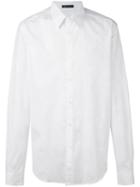 Versace Embroidered Medusa Shirt, Men's, Size: 41, White, Cotton