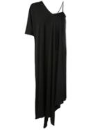 Maison Margiela Draped Sleeve Asymmetric Dress - Black